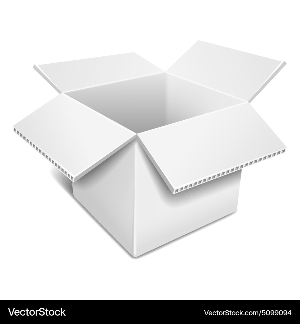 Open Cardboard Box (5099094) – Royalty-Free Vector | VectorStock, image size:1000x1080