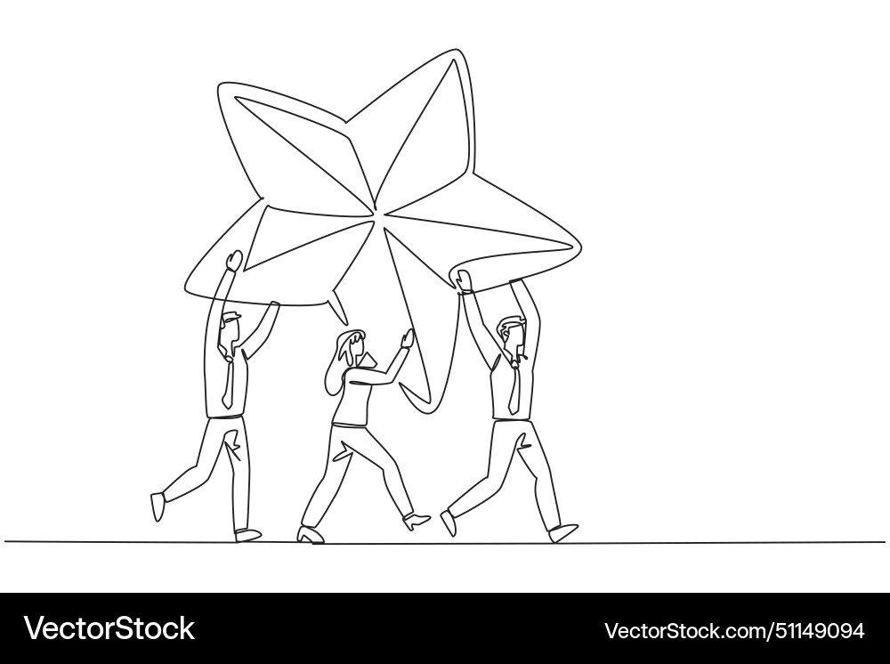 Single continuous line drawing a group Single continuous line drawing a group Vector Image