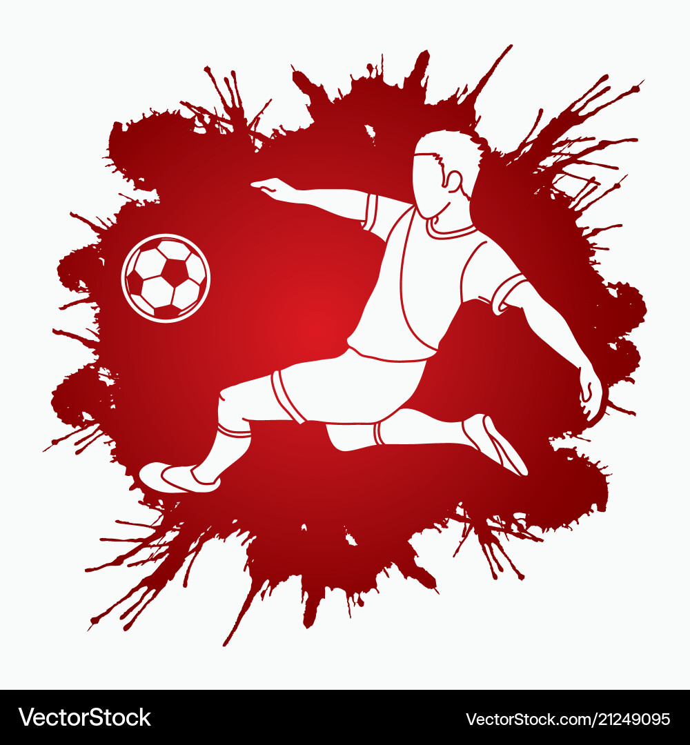 Bicycle Kick Soccer Player Vector Image