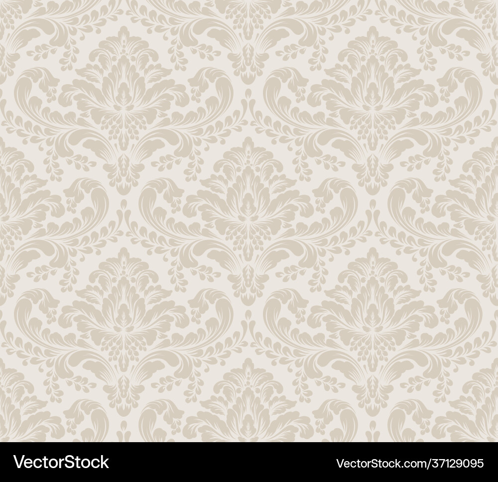 Damask seamless pattern element classical Damask seamless pattern element classical vector image