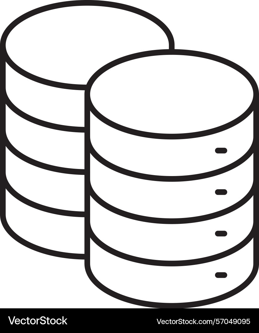 Database line icon design Vector Image
