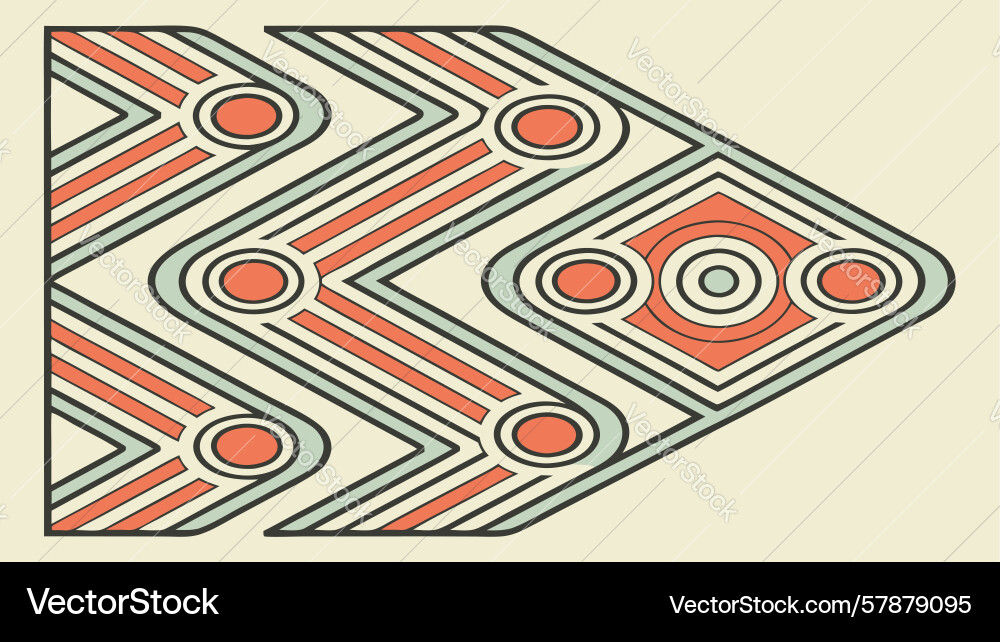 Dynamic geometric abstract rhythmic pattern Vector Image