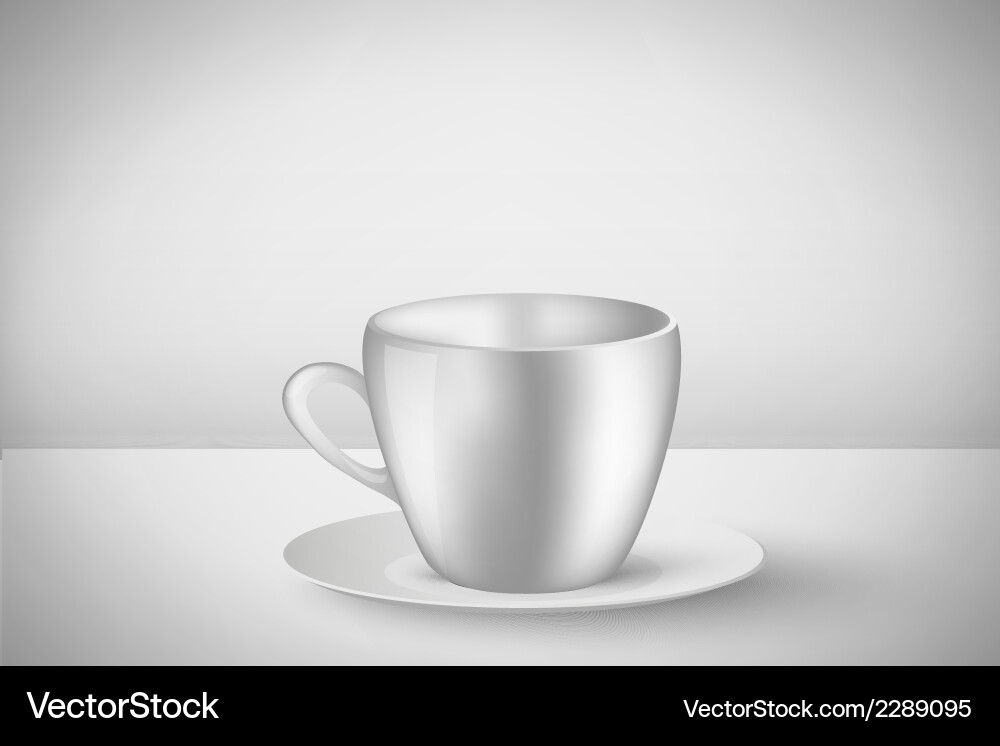 Empty mug with handle vector image