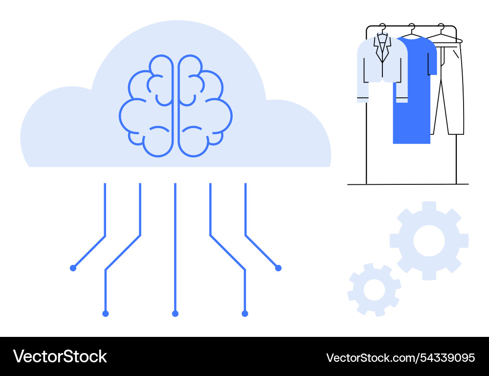 Integration of ai with cloud computing Integration of ai with cloud computing vector image