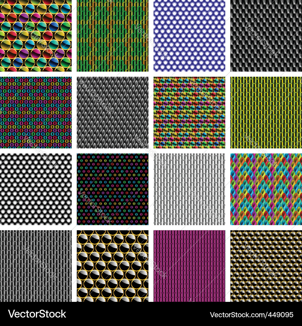 Metallic Chrome Pattern vector image