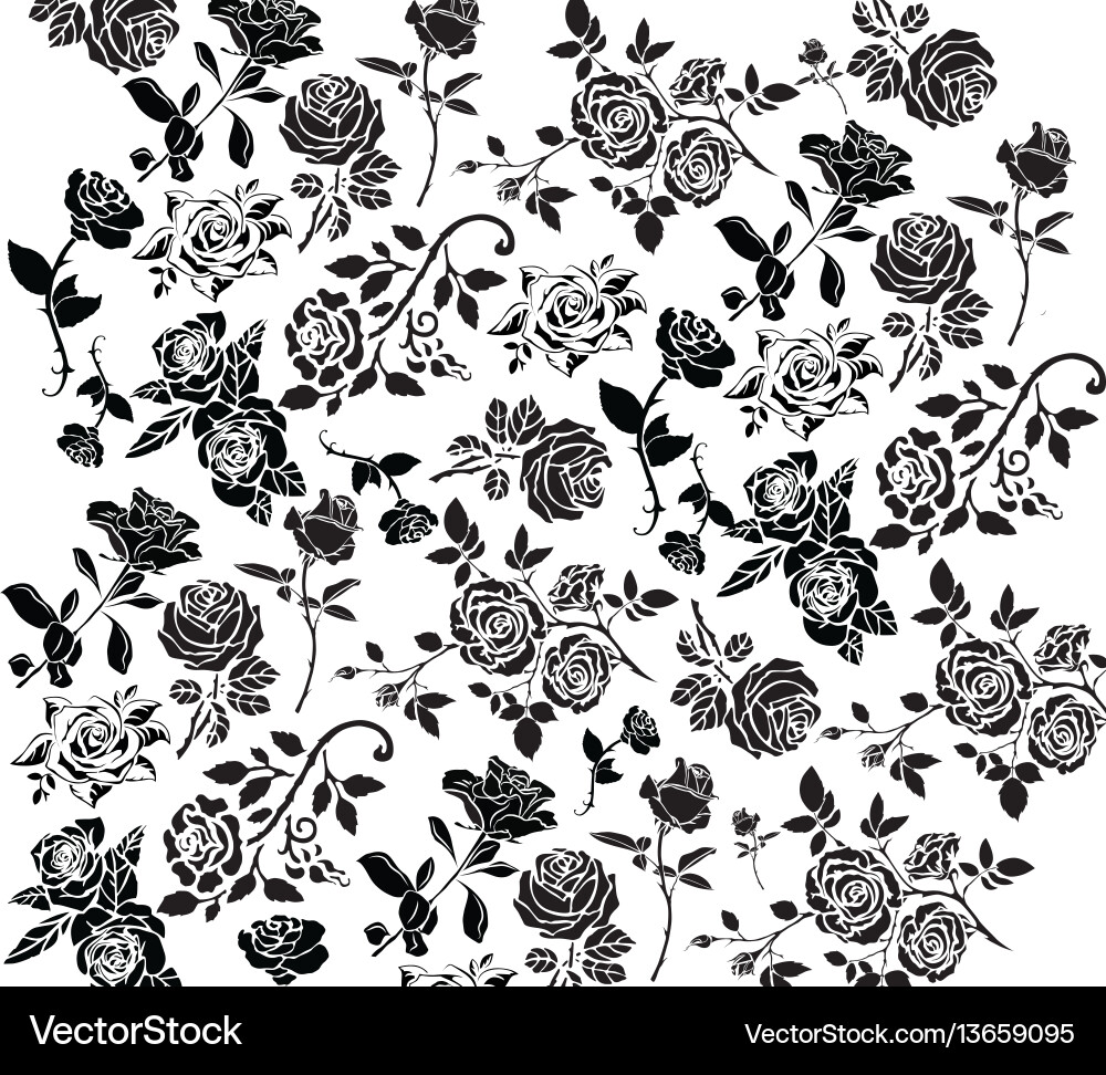 Rose wallpaper Royalty Free Vector Image - VectorStock