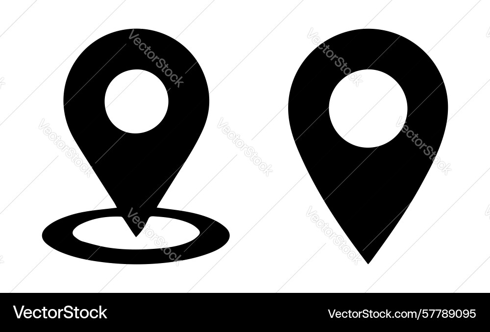 Set of map pin location icons isolated vector image