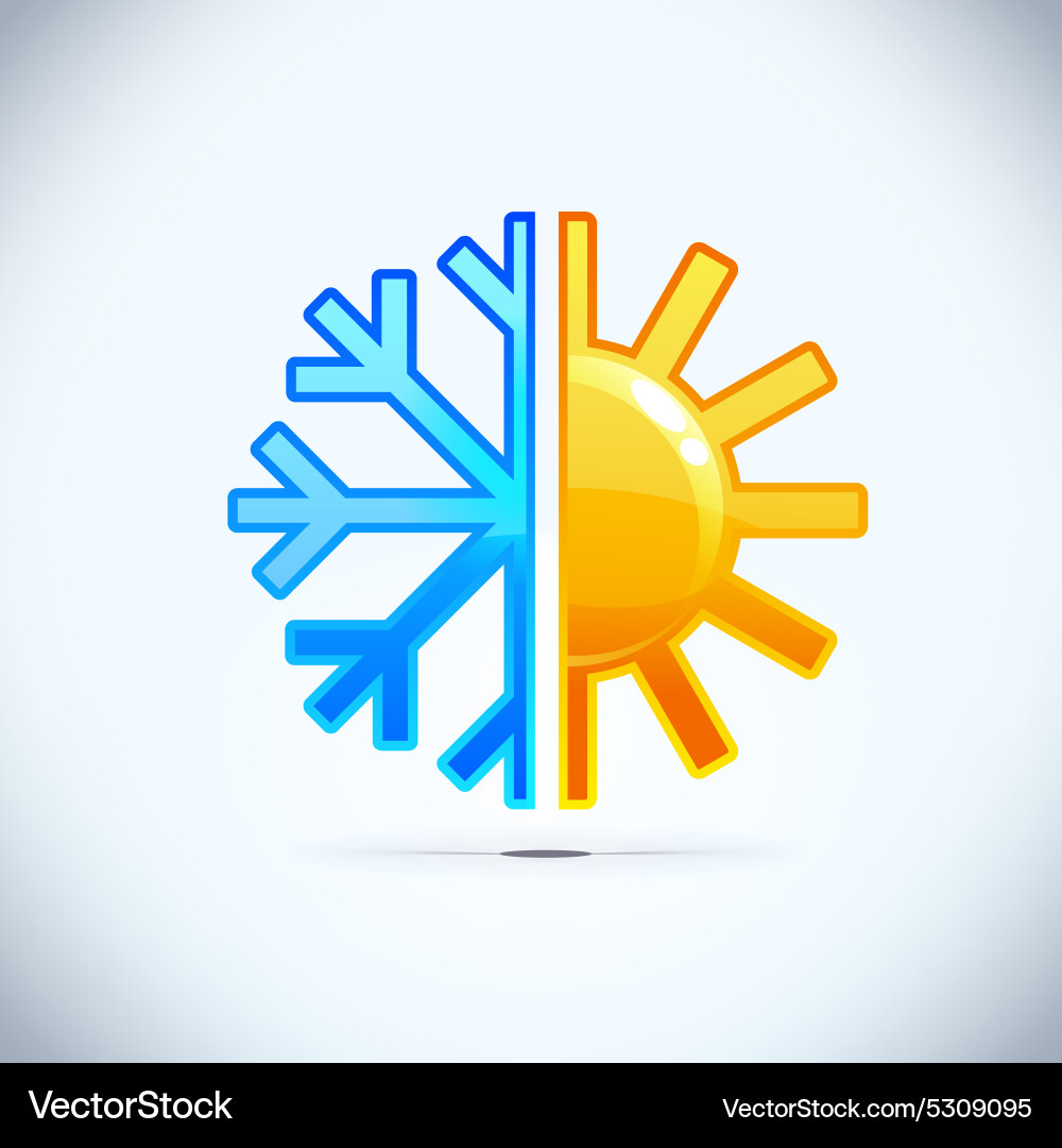 Winter and summer concept icon Royalty Free Vector Image