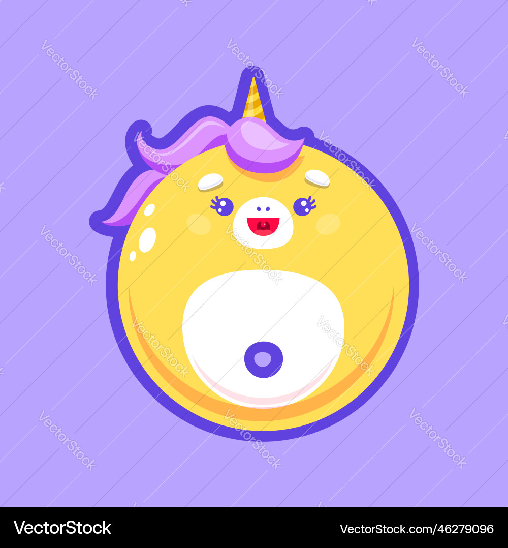 0 digit number null figure unicorn zero type vector image