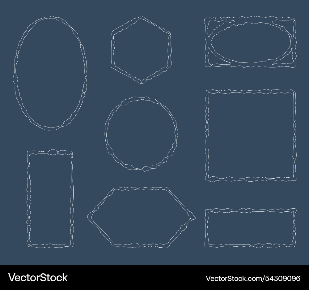 A set of simple design frames A set of simple design frames vector image