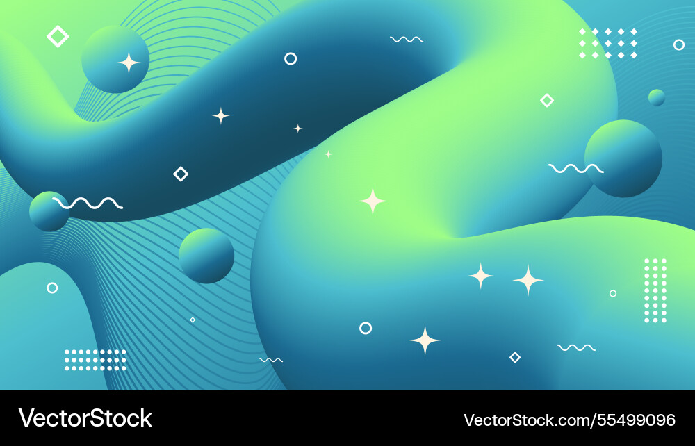 Abstract geometric background of flowing element vector image