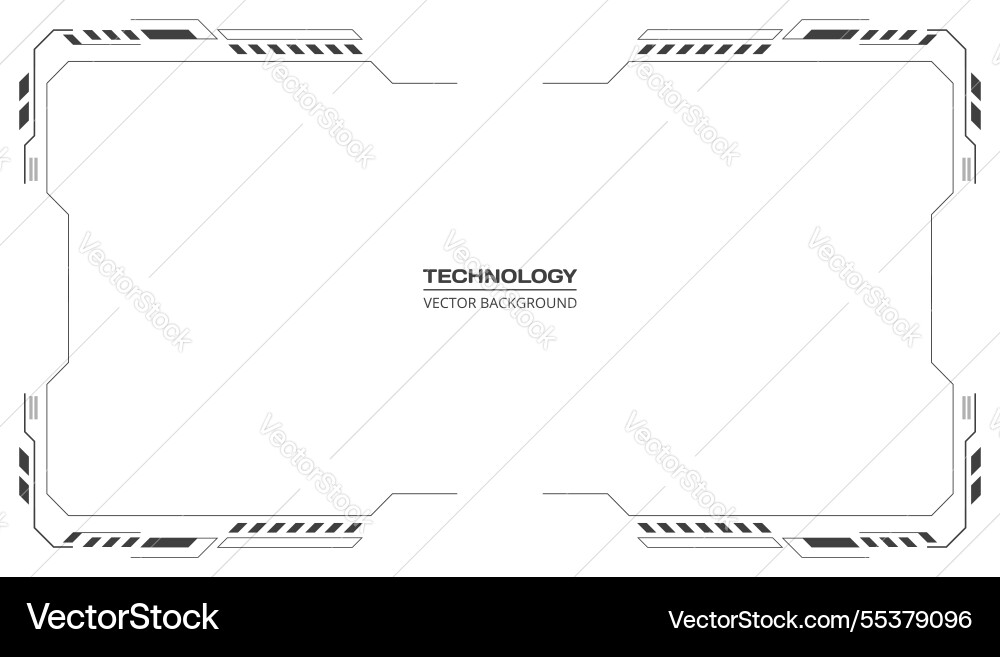 Black hud frames user interface elements Black hud frames user interface elements vector image