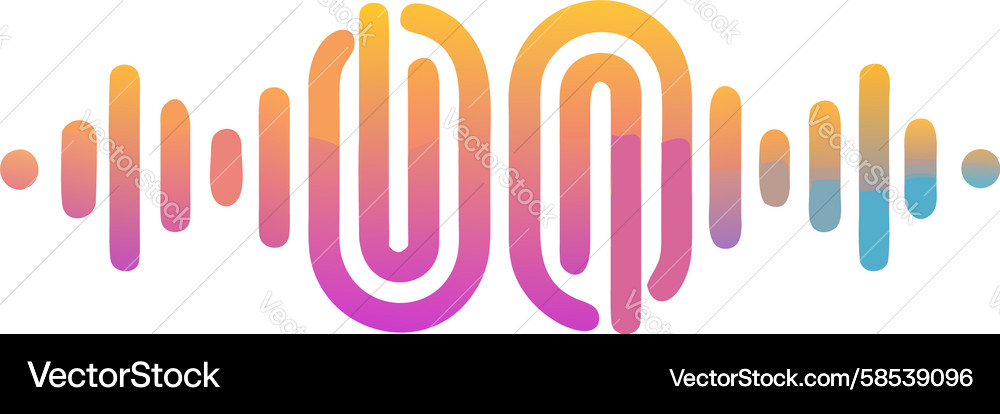 Dynamic Audio Waveform Pattern Vector Image