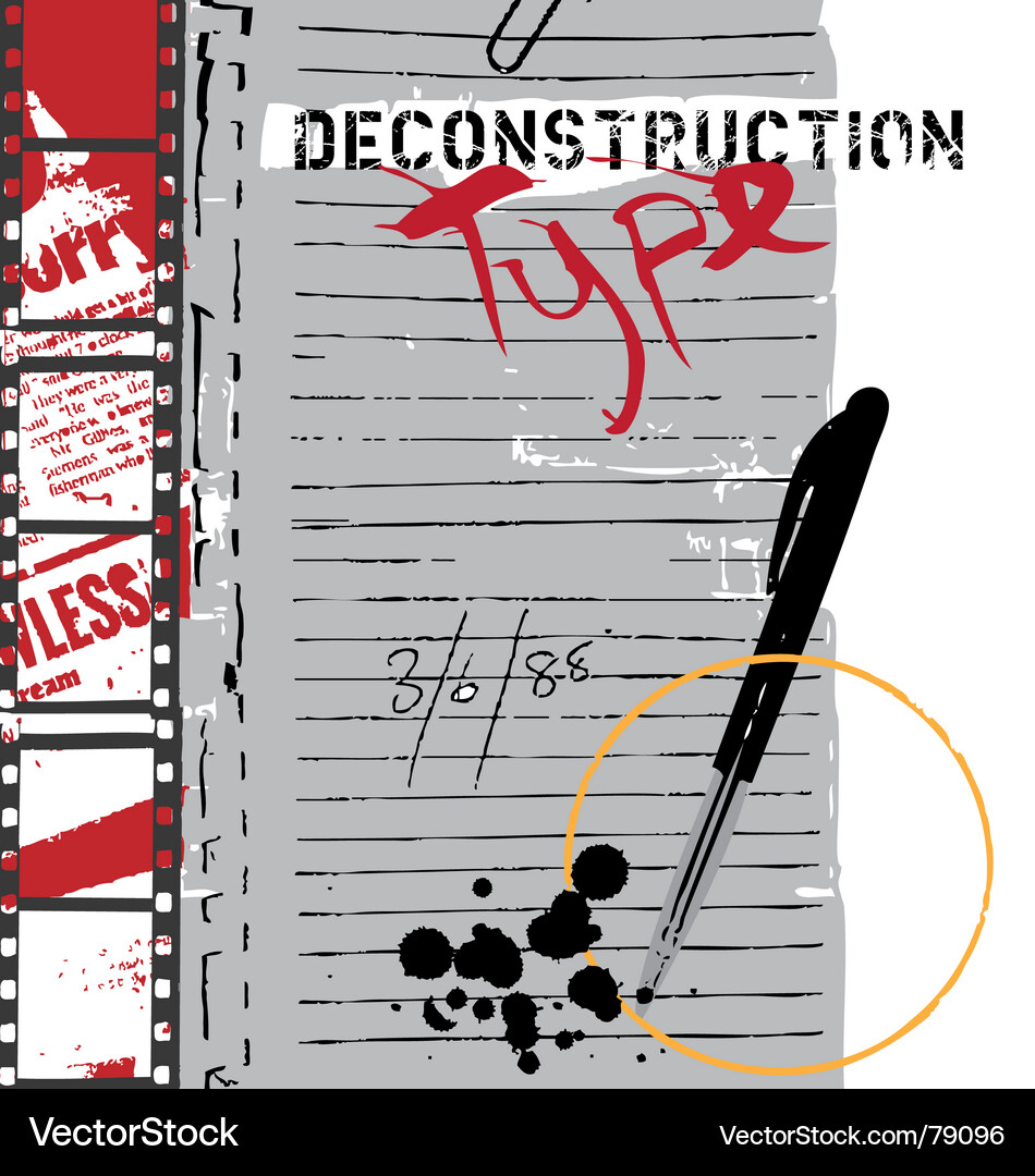 Fragmented Text Vector Image