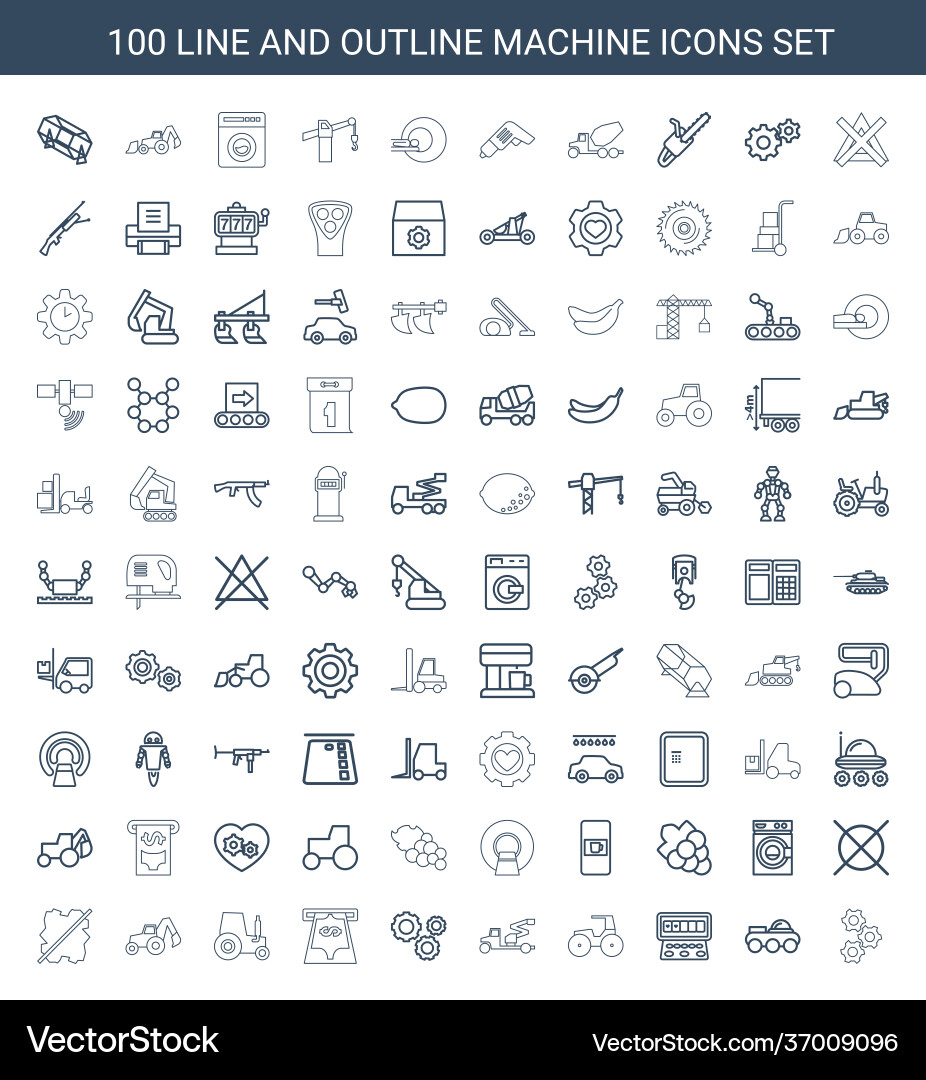 Machine icons Vector Image