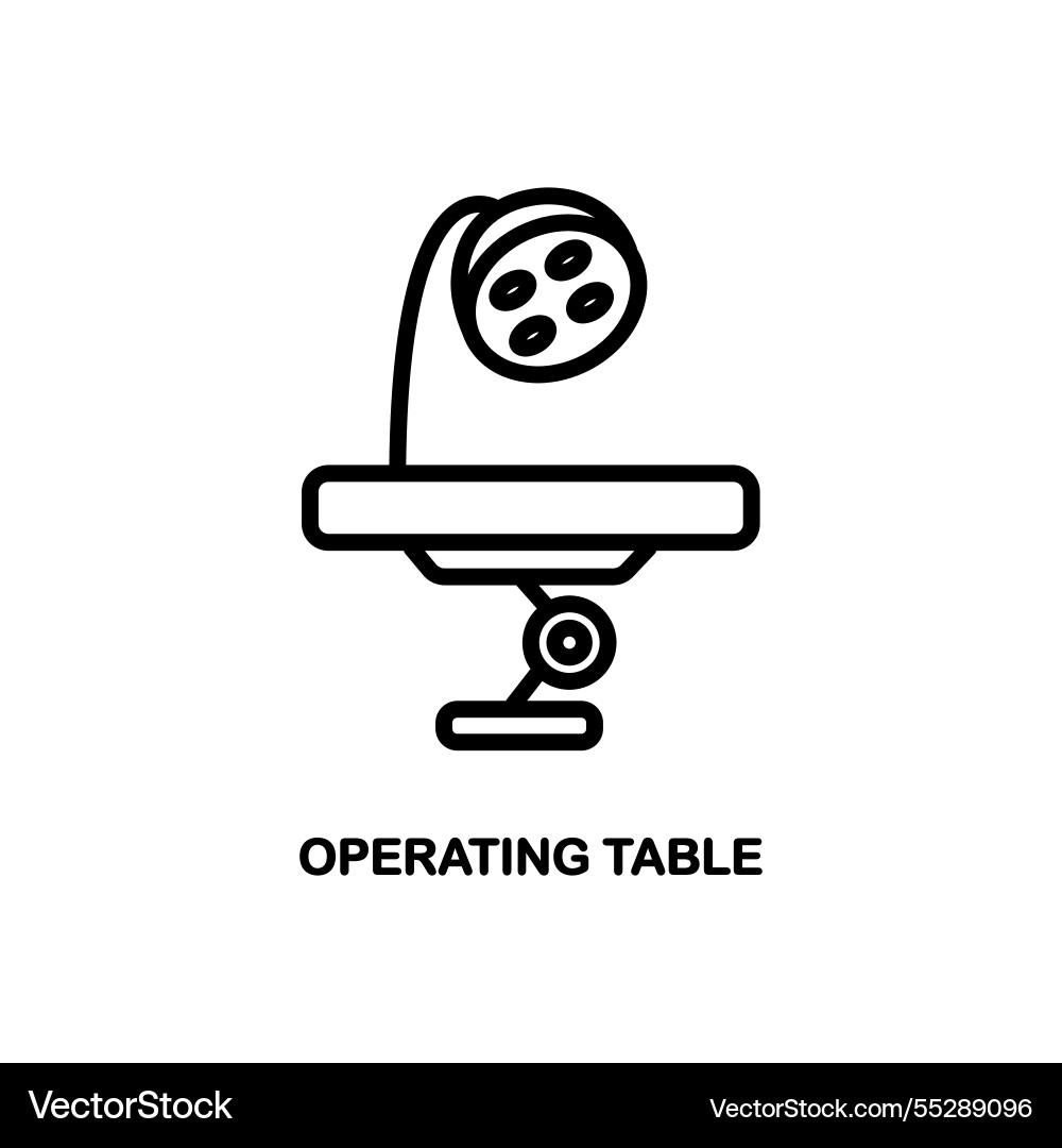 Operating table icon outline Vector Image