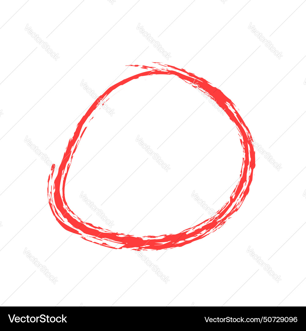 Red brush stroke underline Royalty Free Vector Image