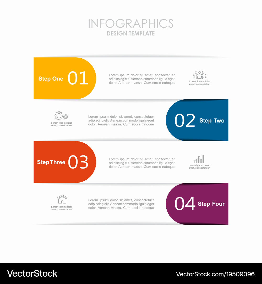 Step Workflow Template Vector Image