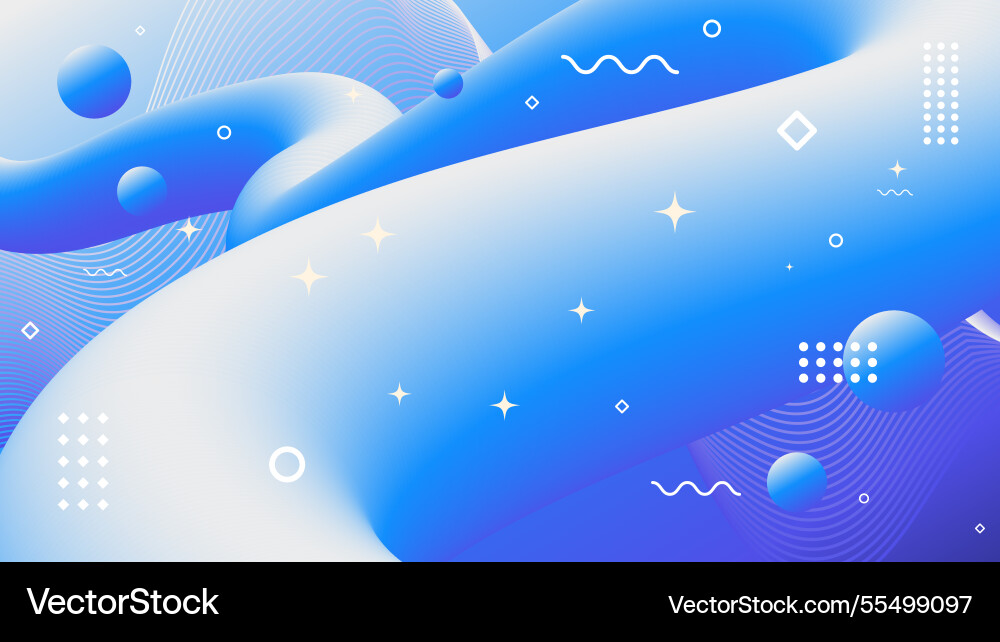Abstract geometric background of flowing element vector image