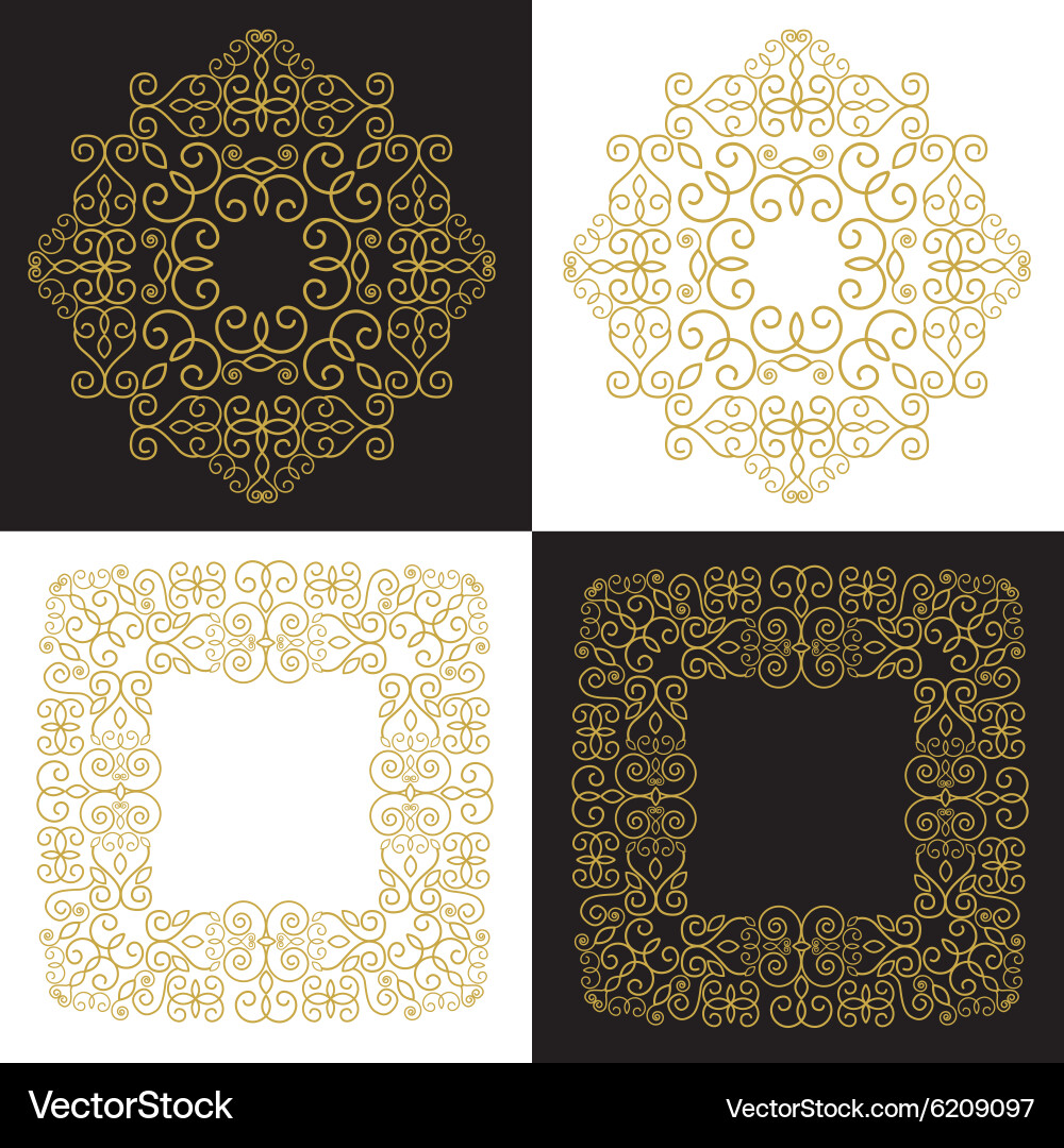 Geometric frame with copy space for text in trendy vector image