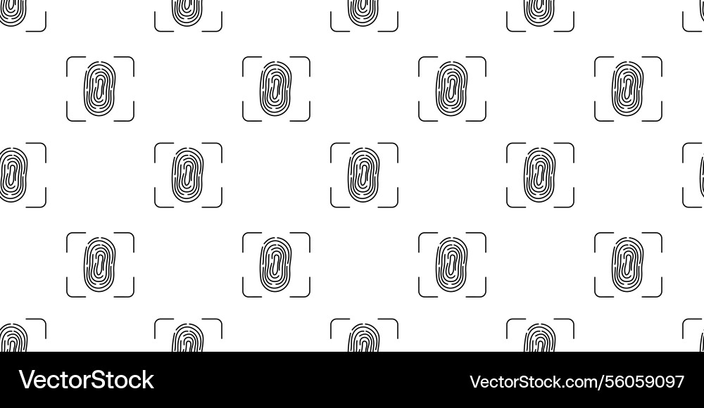 Repeated fingerprint patterns on a white Repeated fingerprint patterns on a white vector image
