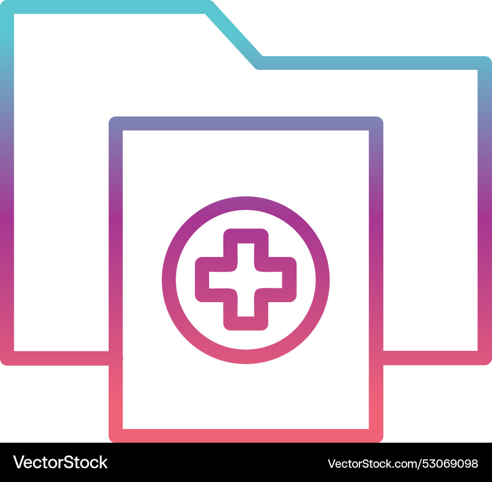 Folder line gradient design Vector Image
