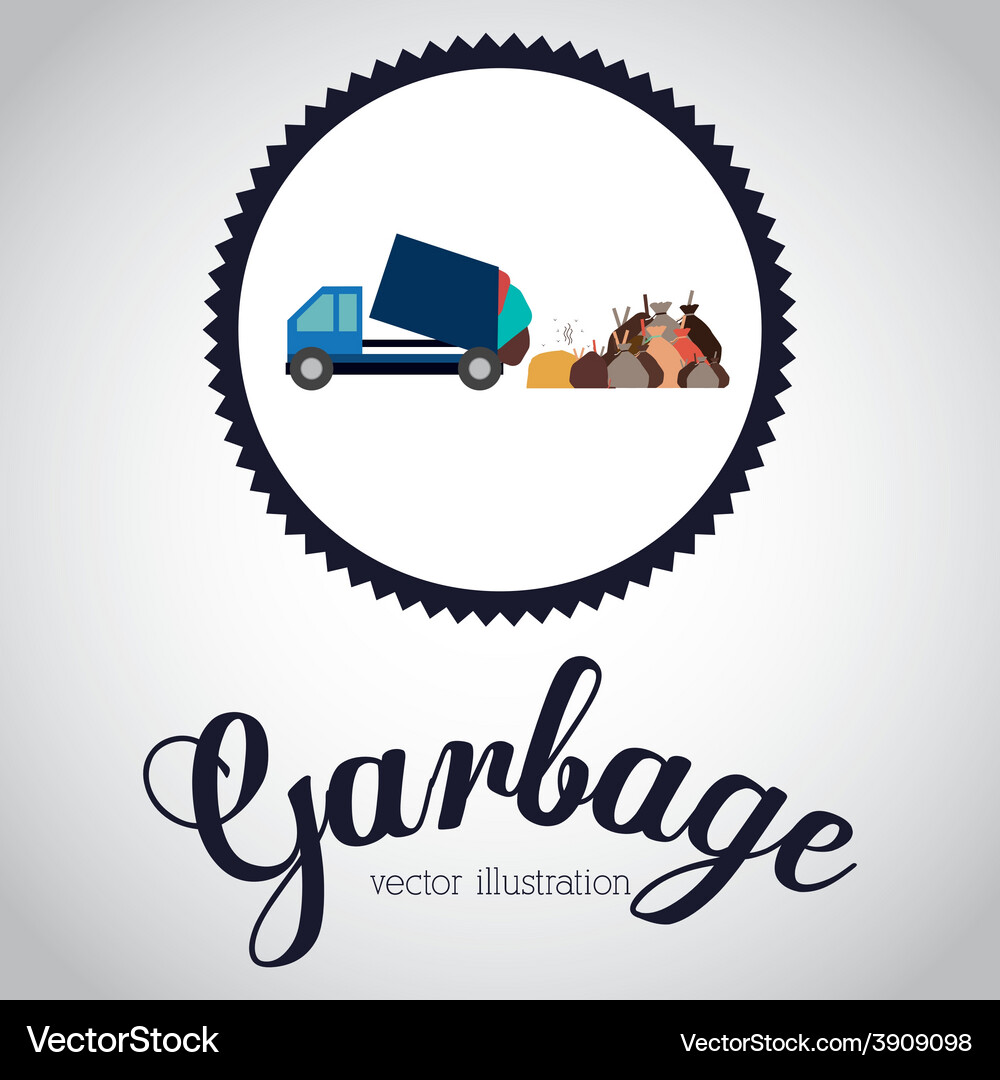 Garbage design over white background Vector Image