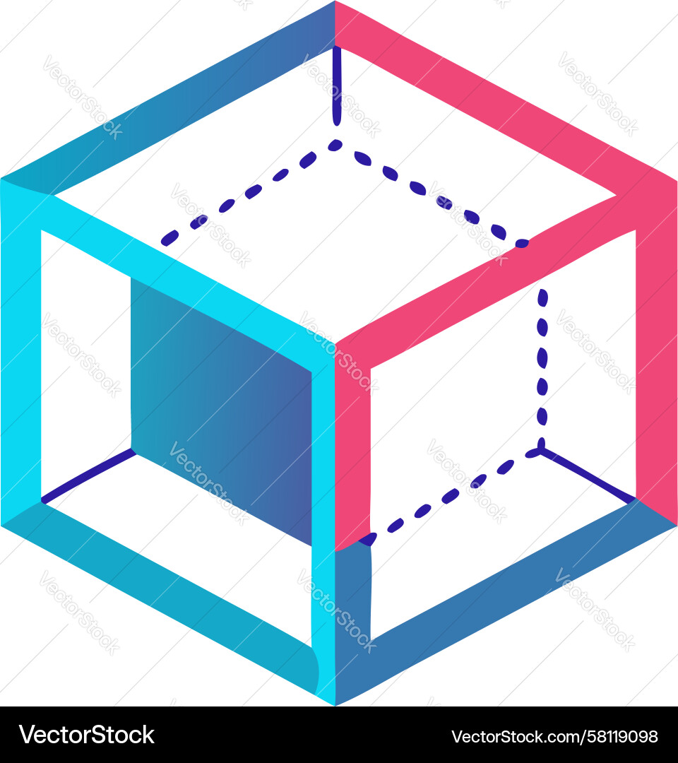 Hexagon Datenwürfel - Komplexe Struktur Vektorbild