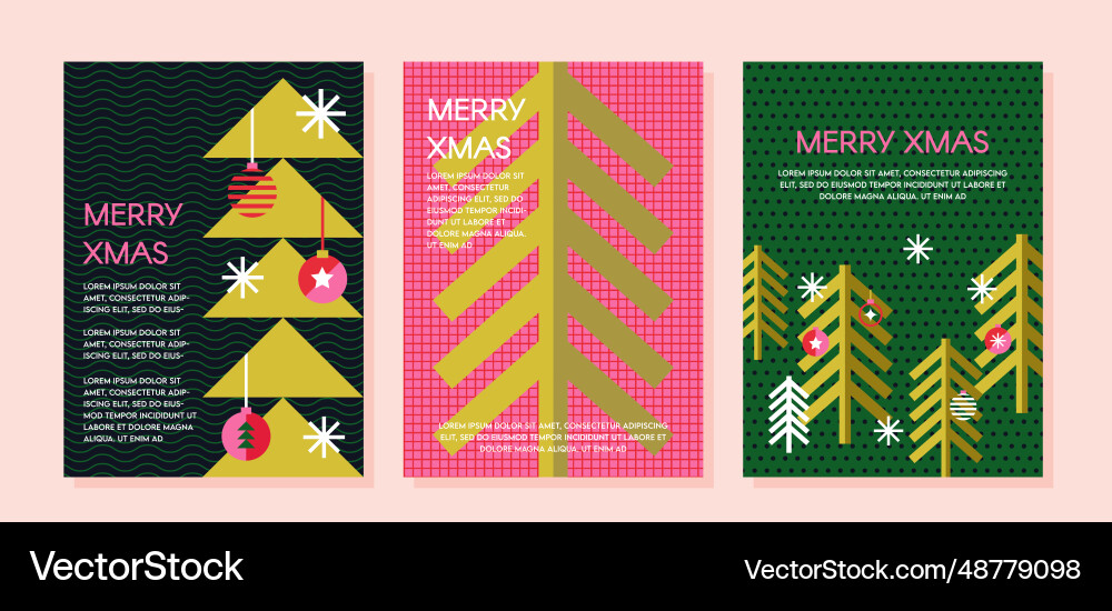 Merry christmas flat modern design happy new year Merry christmas flat modern design happy new year vector image