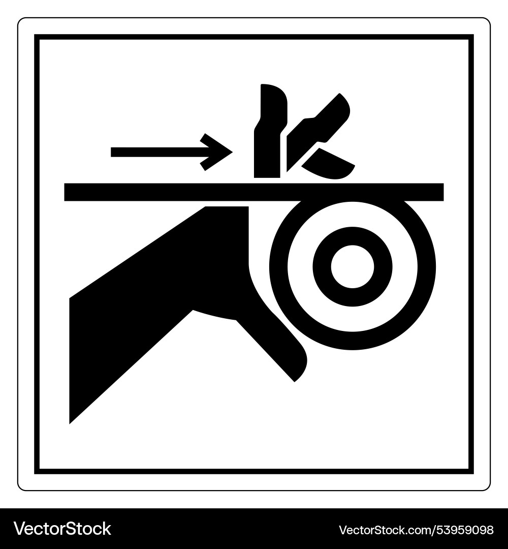 Safety sign for avoiding contact with sharp Safety sign for avoiding contact with sharp vector image