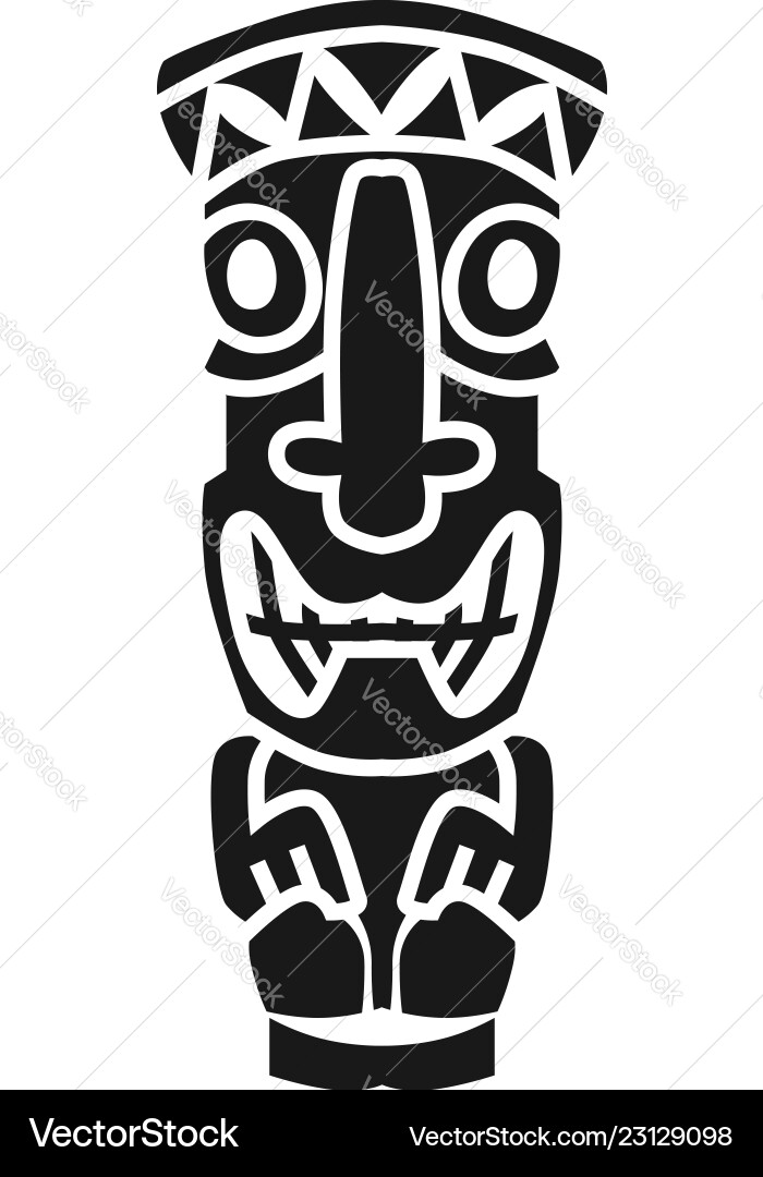 Tahiti culture idol icon simple style Tahiti culture idol icon simple style vector image