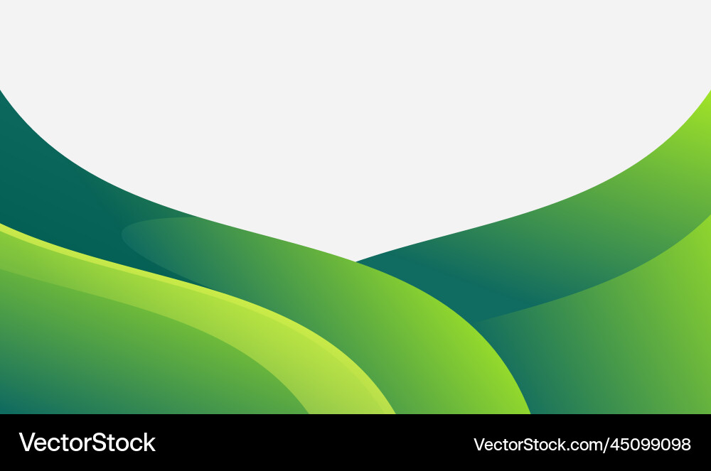 Wave green gradient background abstract design vector image