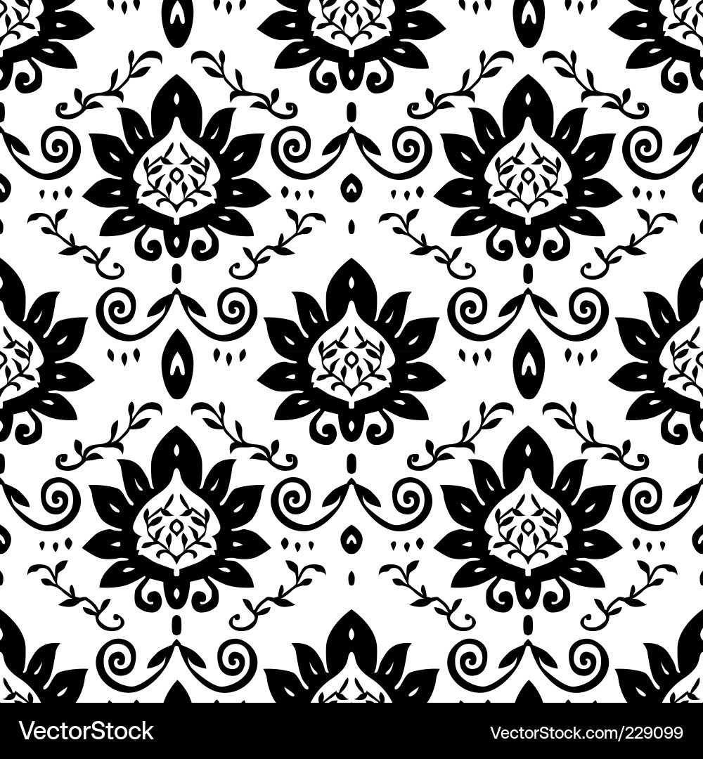 Craft floral pattern Royalty Free Vector Image