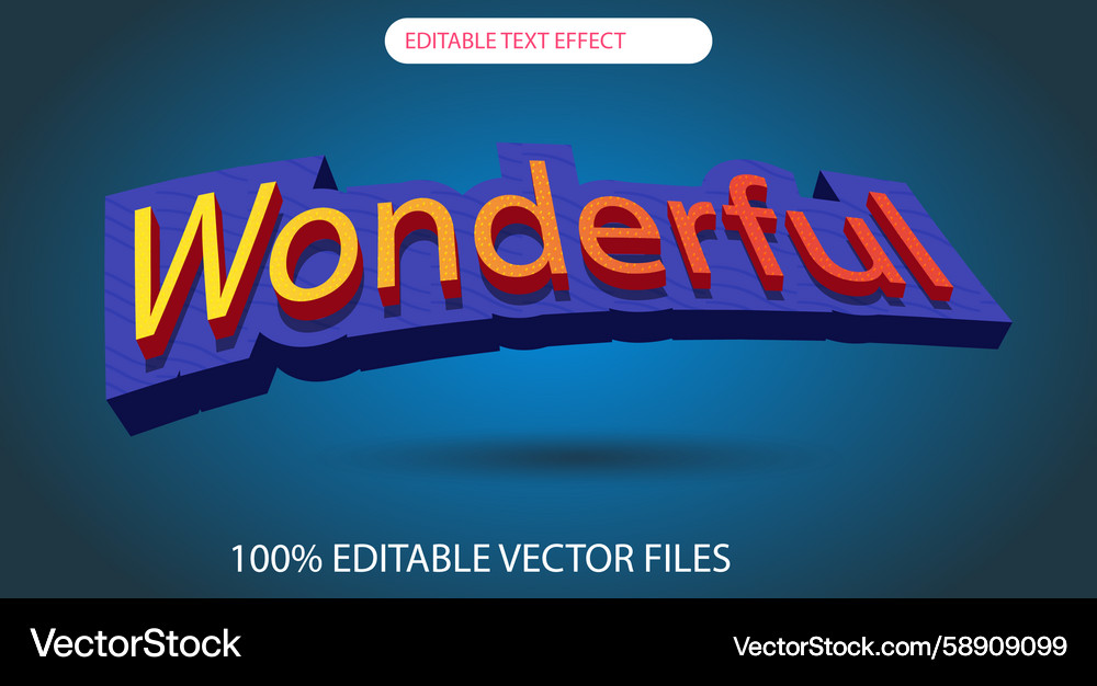 Dynamic Text Effect Template Vector Image