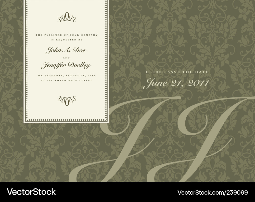 Elegant Damask Pattern vector image