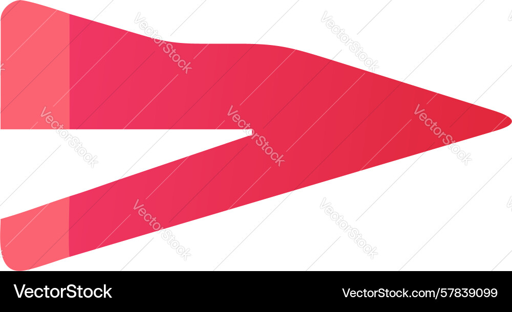 Gradient red and pink arrow modern pointer design vector image