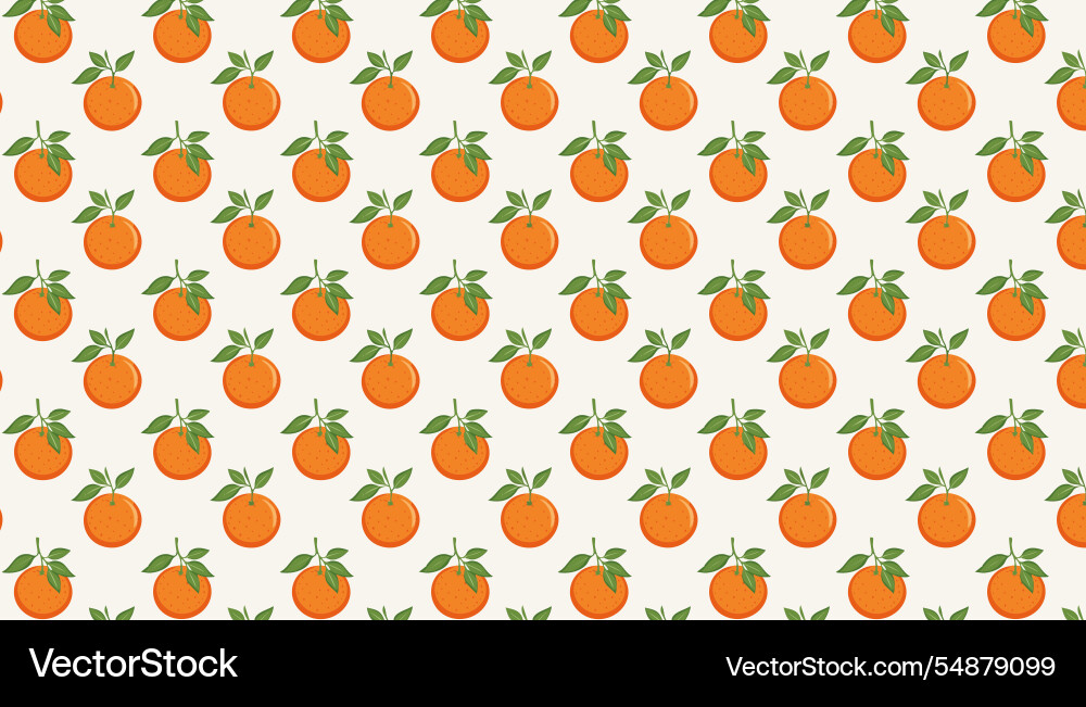 Seamless pattern with tangerines on a white Seamless pattern with tangerines on a white vector image