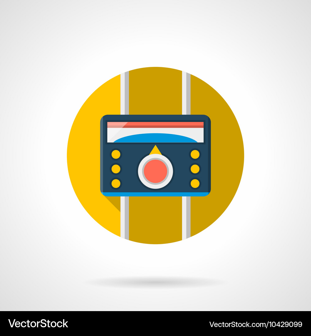 Temperature controller round color icon Vector Image
