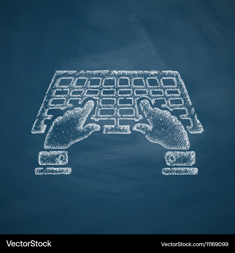 Using the keyboard icon Vector Image
