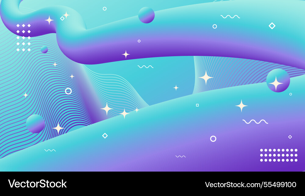 Abstract geometric background of flowing element vector image