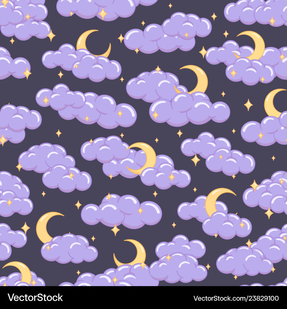 Celestial Cloud Pattern vector image