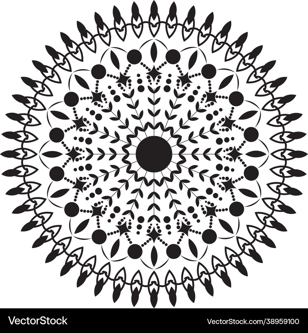 Circular pattern in form a mandala vector image