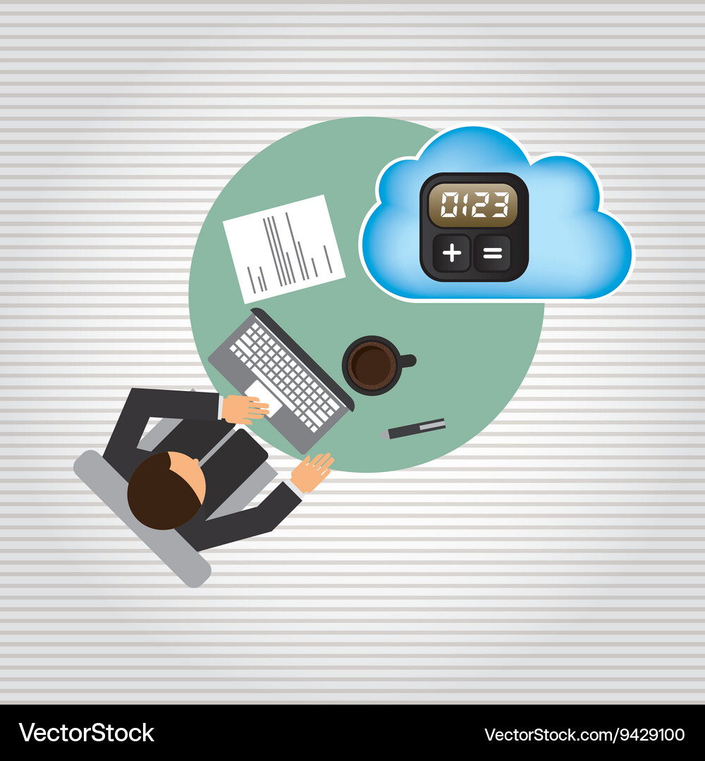 Cloud computing design Vector Image