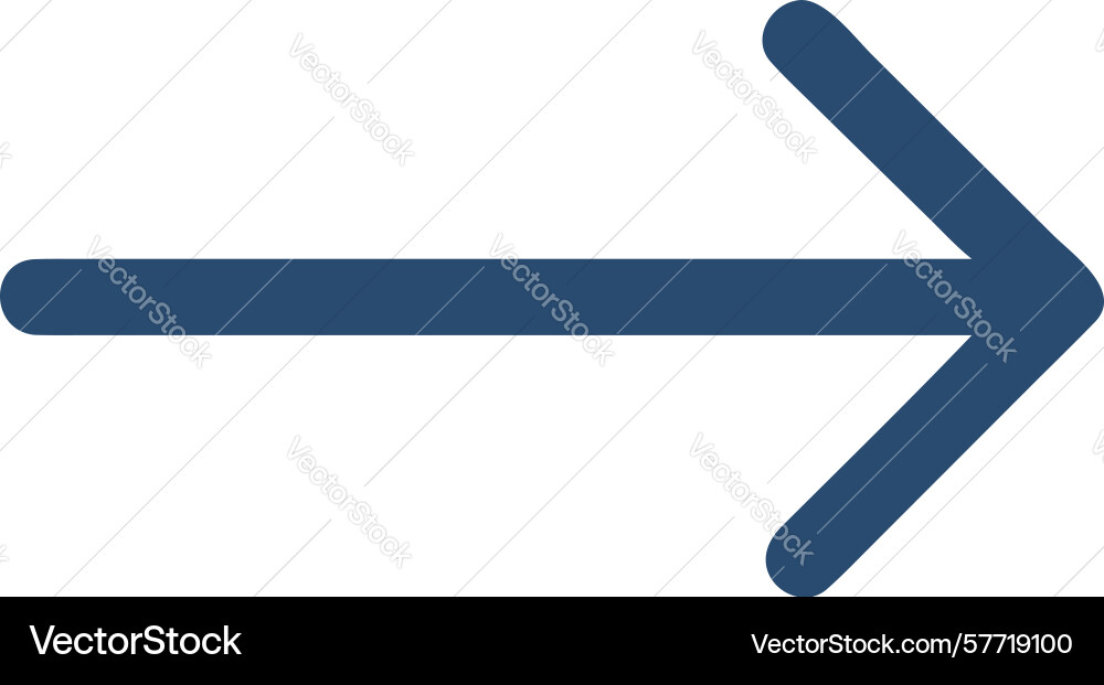 Dynamic blue right arrow icon for next step vector image