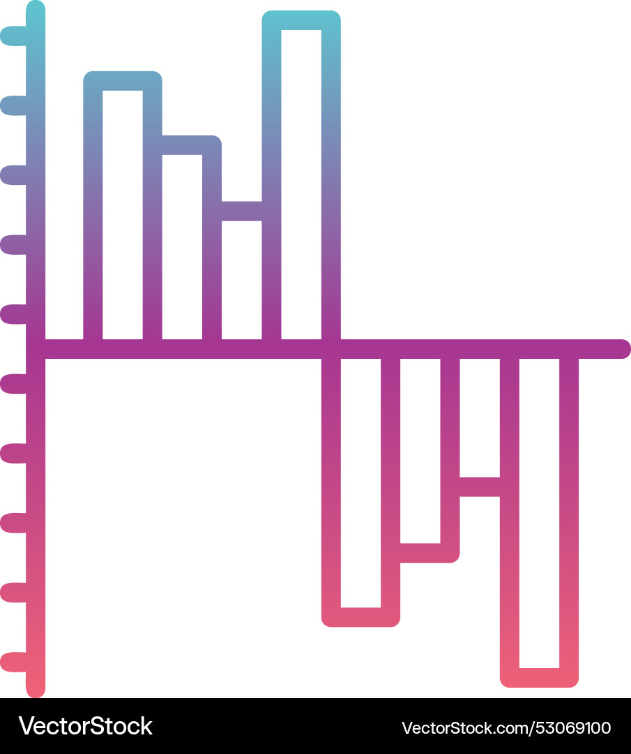 Gantt chart line gradient design Vector Image