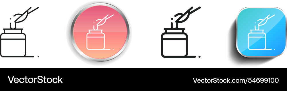 Honey icon thin linear regular and button style Vector Image