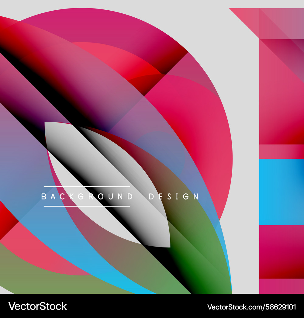 Abstract colorful design overlapping shapes Vector Image
