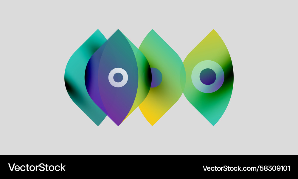 Abstract shapes overlap creating vibrant color Abstract shapes overlap creating vibrant color Vector Image