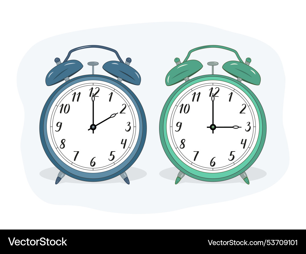 Changing the clocks in spring to summer time Changing the clocks in spring to summer time Vector Image