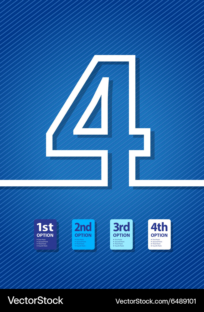Colorful Number Sequence Vector Image